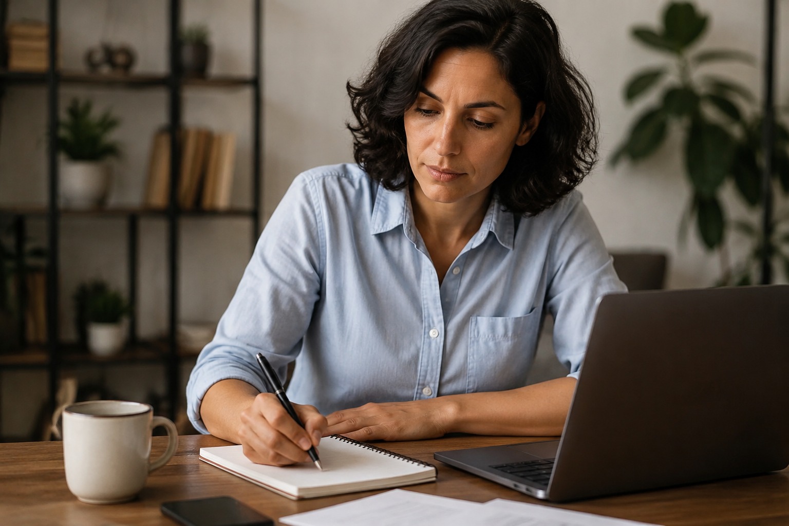 Professionnelle analysant un feedback
