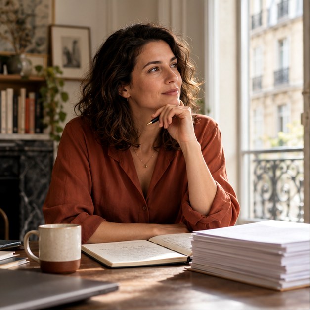 Professionnelle réfléchissant avant de passer à l’action sans attendre d’être parfaitement prête