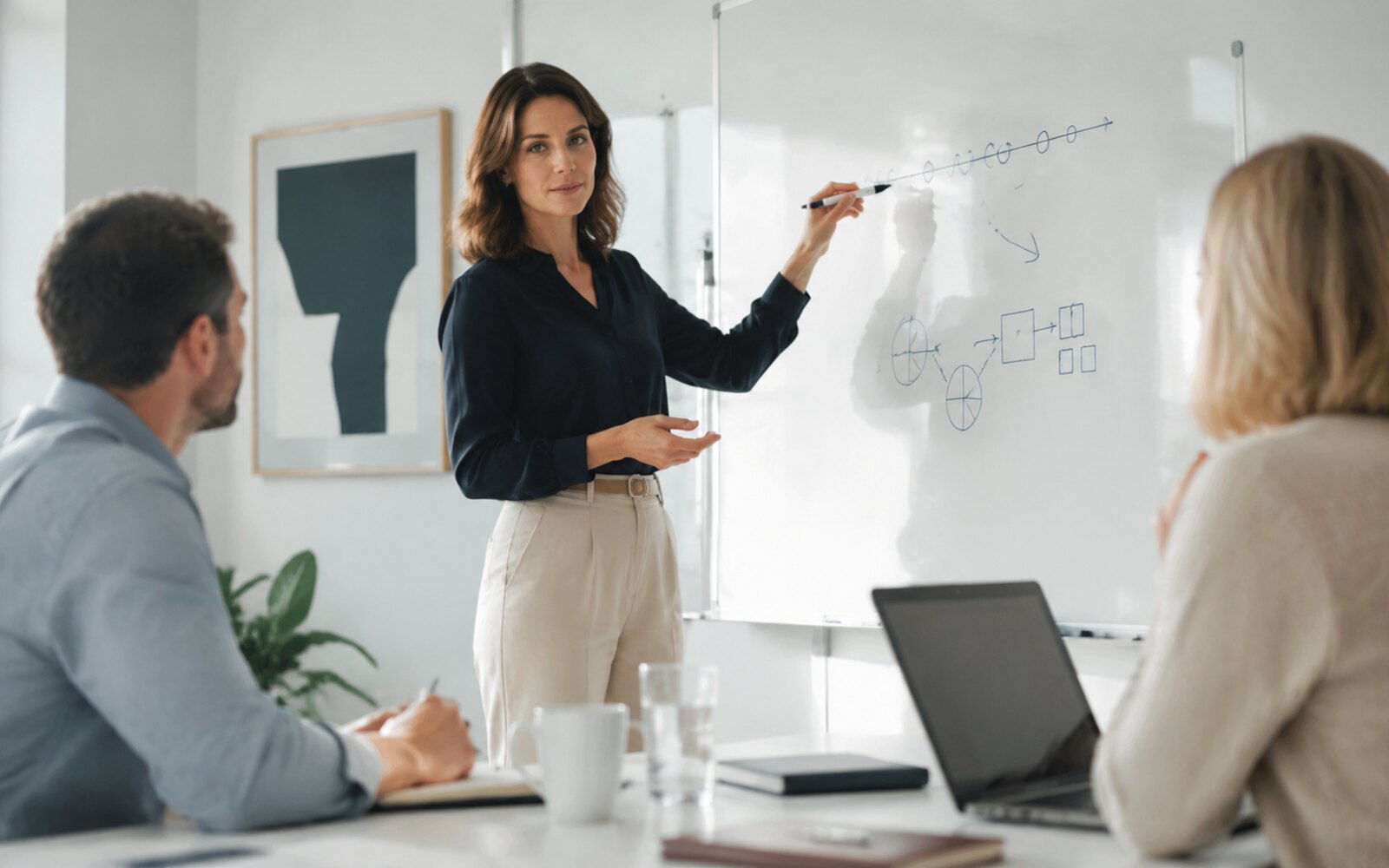 Présentation structurée d’un plan d’action au travail