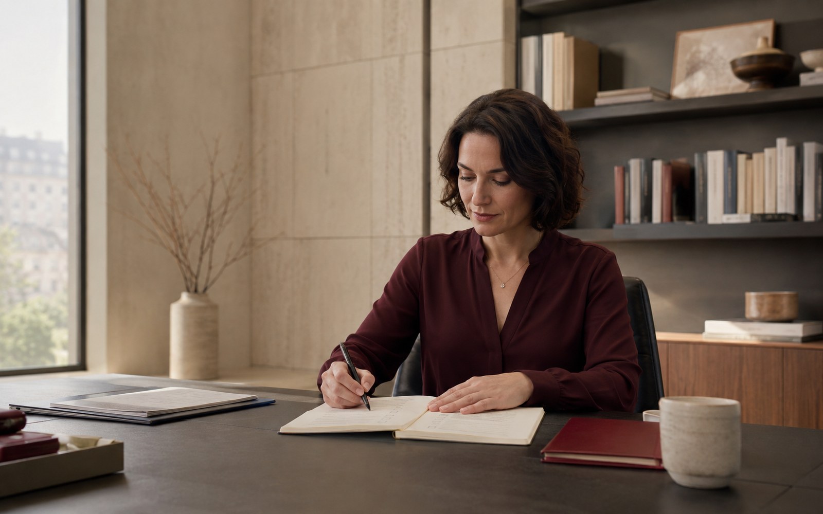 Professionnelle qui conclut un travail avec exigence sans perfectionnisme